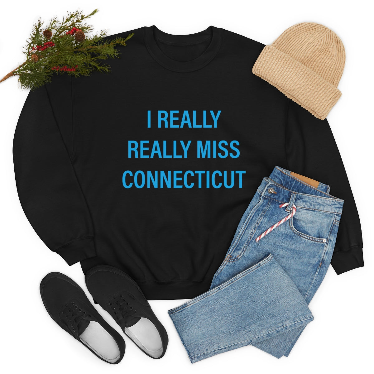 I Really Really Miss Connecticut Unisex Heavy Blend™ Crewneck Sweatshirt