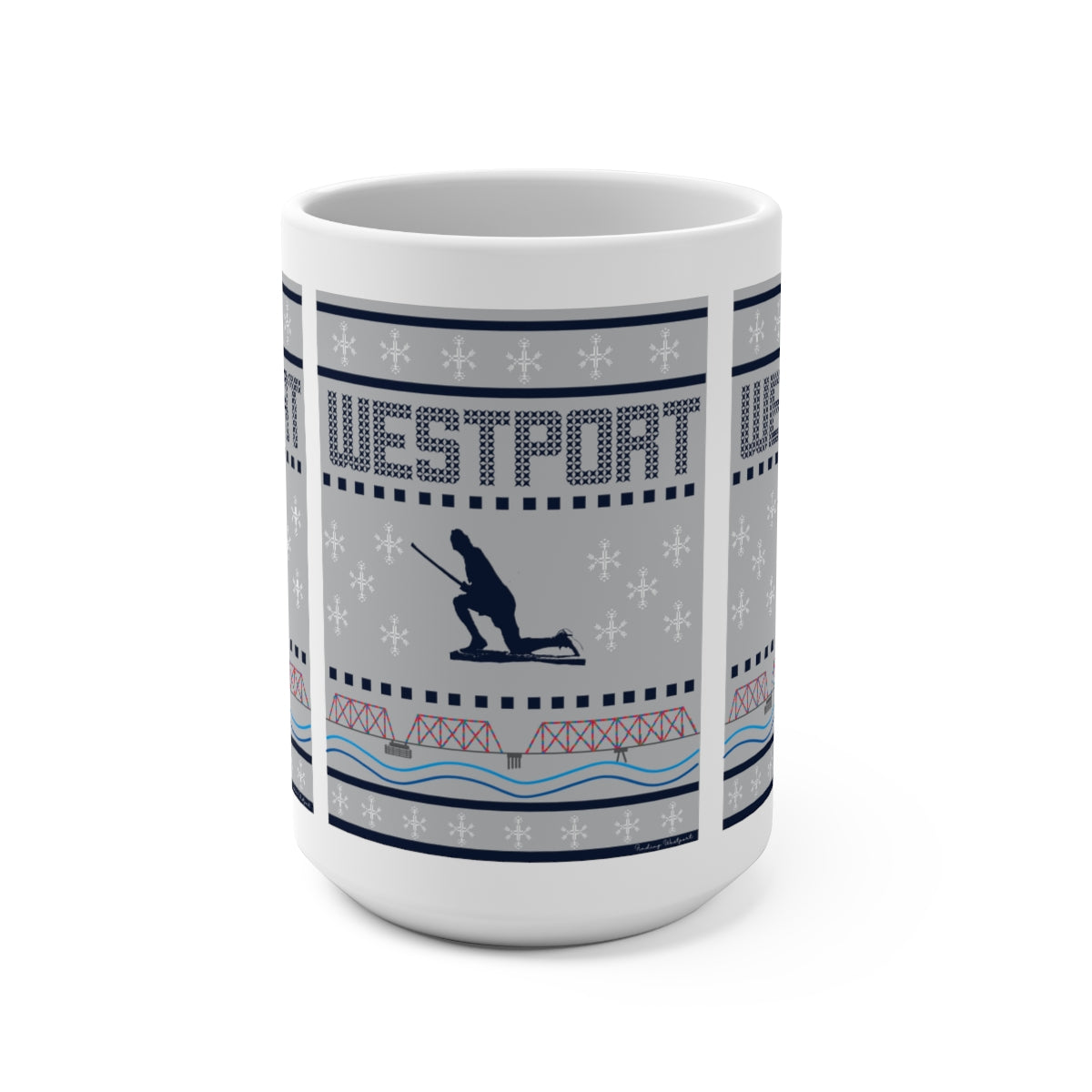 wesptort ct / connecticut ugly chrismtas sweater mug 