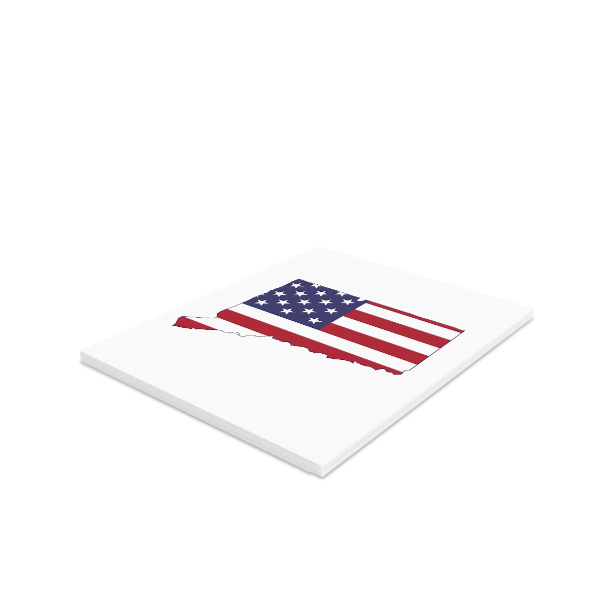 Connecticut American Flag Greeting Cards (8, 16, and 24 pcs)