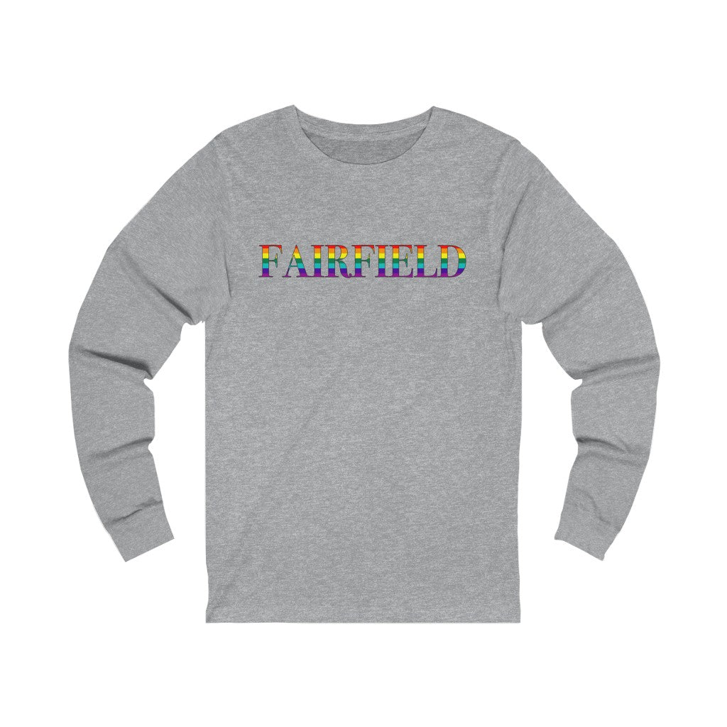 fairfield ct rainbow long sleeve tee shirt