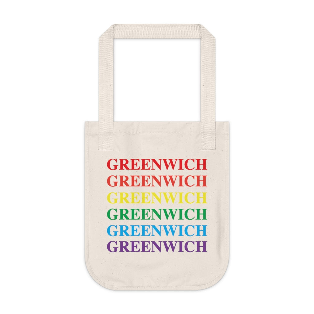 Do you have Greenwich Pride? Greenwich, Connecticut apparel and gifts including mugs including LGBTQ inspired tote bags