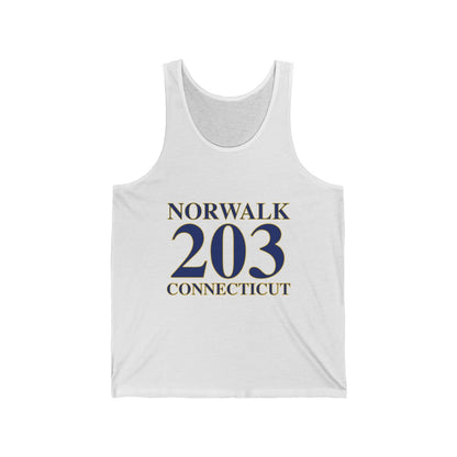 Norwalk 203 Connecticut Unisex Jersey Tank