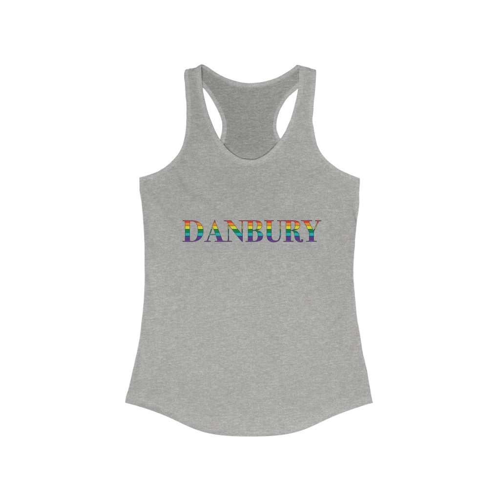 danbury connecticut rainbow women's tank top shirt