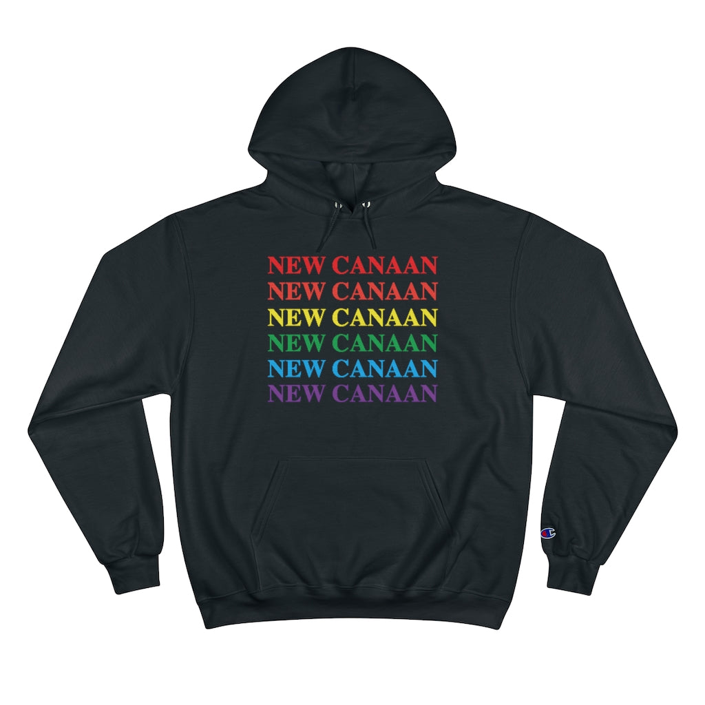 Do you have New Canaan Pride? New Canaan, Connecticut apparel and gifts including mugs including LGBTQ inspired hoodies