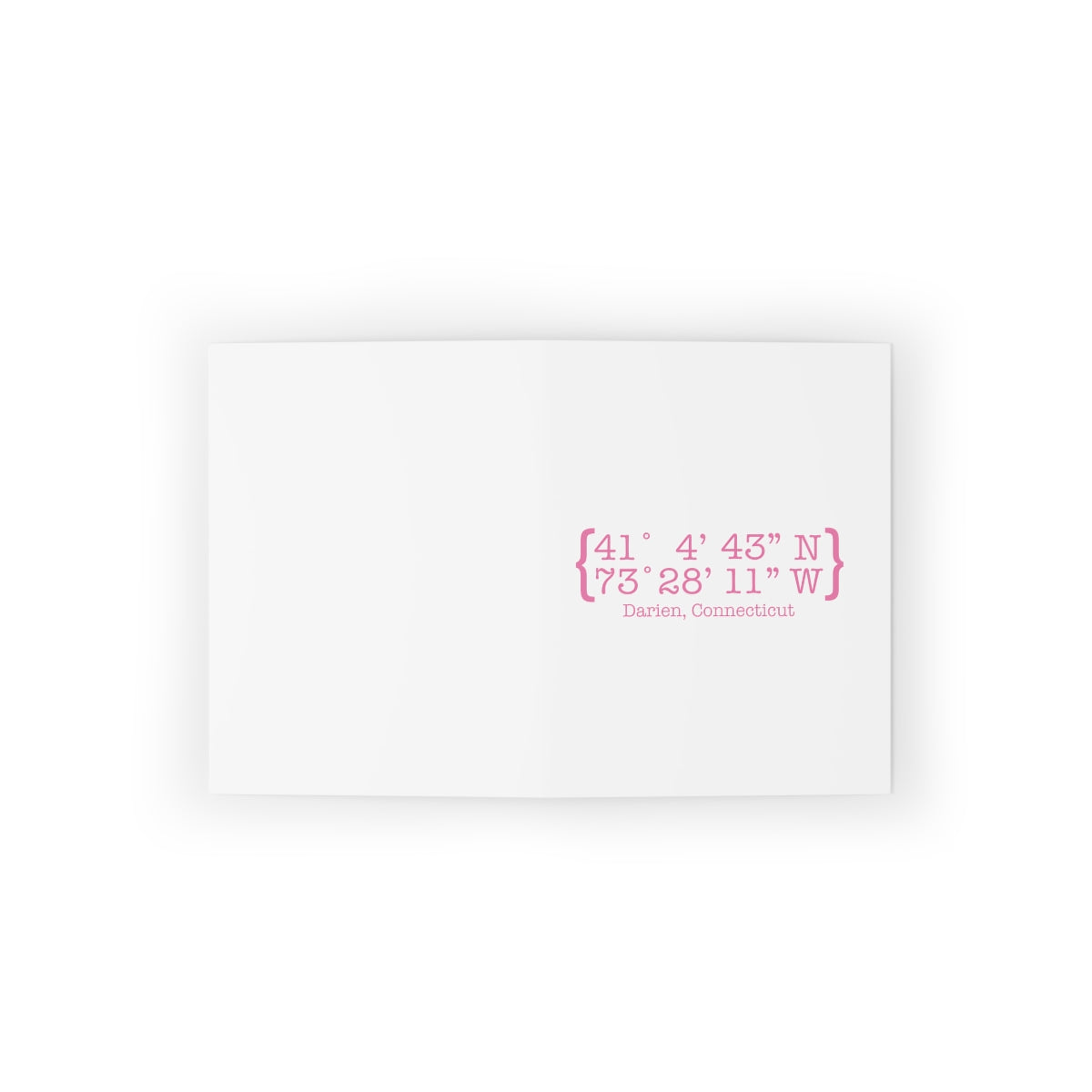 Darien Coordinates Greeting Cards (8, 16, and 24 pcs)