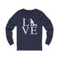 Minuteman Love (front) Unisex Jersey Long Sleeve Tee