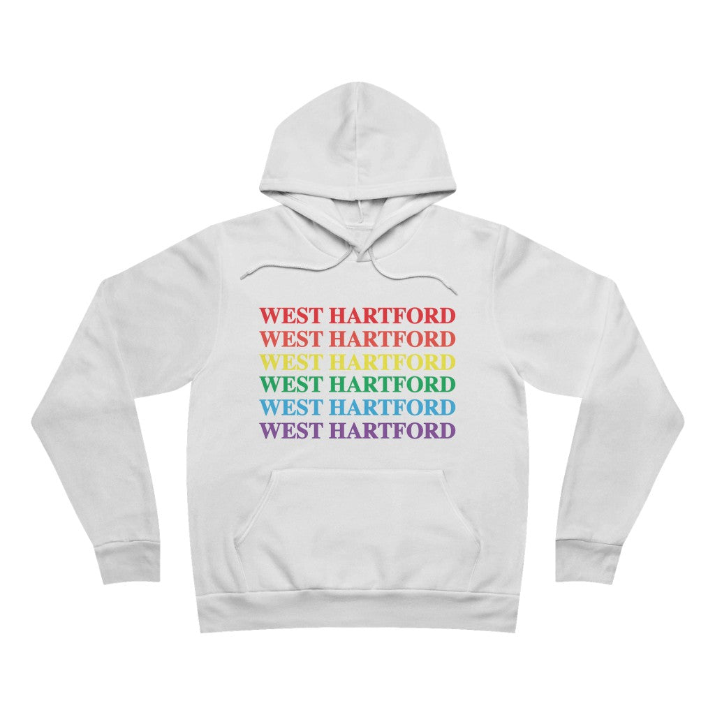 West Hartford Pride hoodie.  West Hartford Connecticut tee shirts, hoodies sweatshirts, mugs, other apparel, home gifts, and souvenirs.  10% of the Proceeds of this collection will be donated to a Connecticut LGBTQ organization. Free USA shipping. 