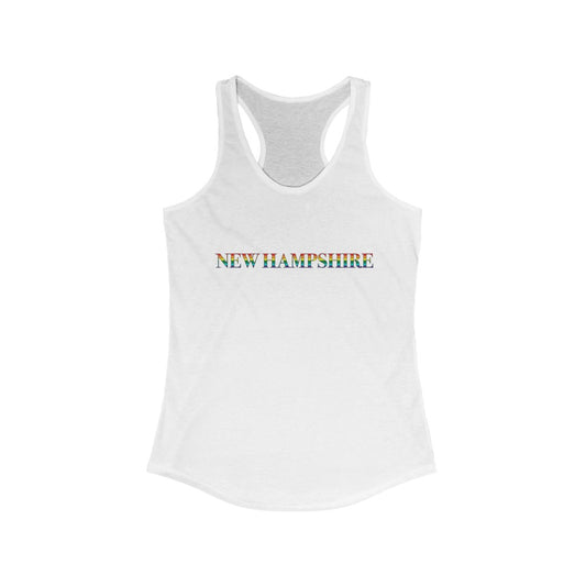 New Hampshire Rainbow Women's Ideal Racerback Tank