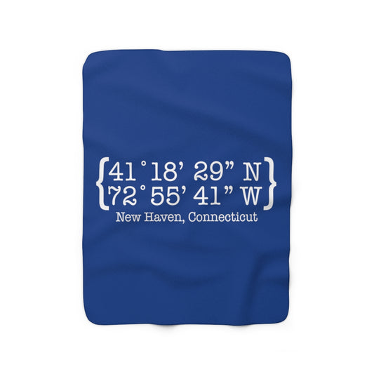 New Haven Coordinates Sherpa Fleece Blanket