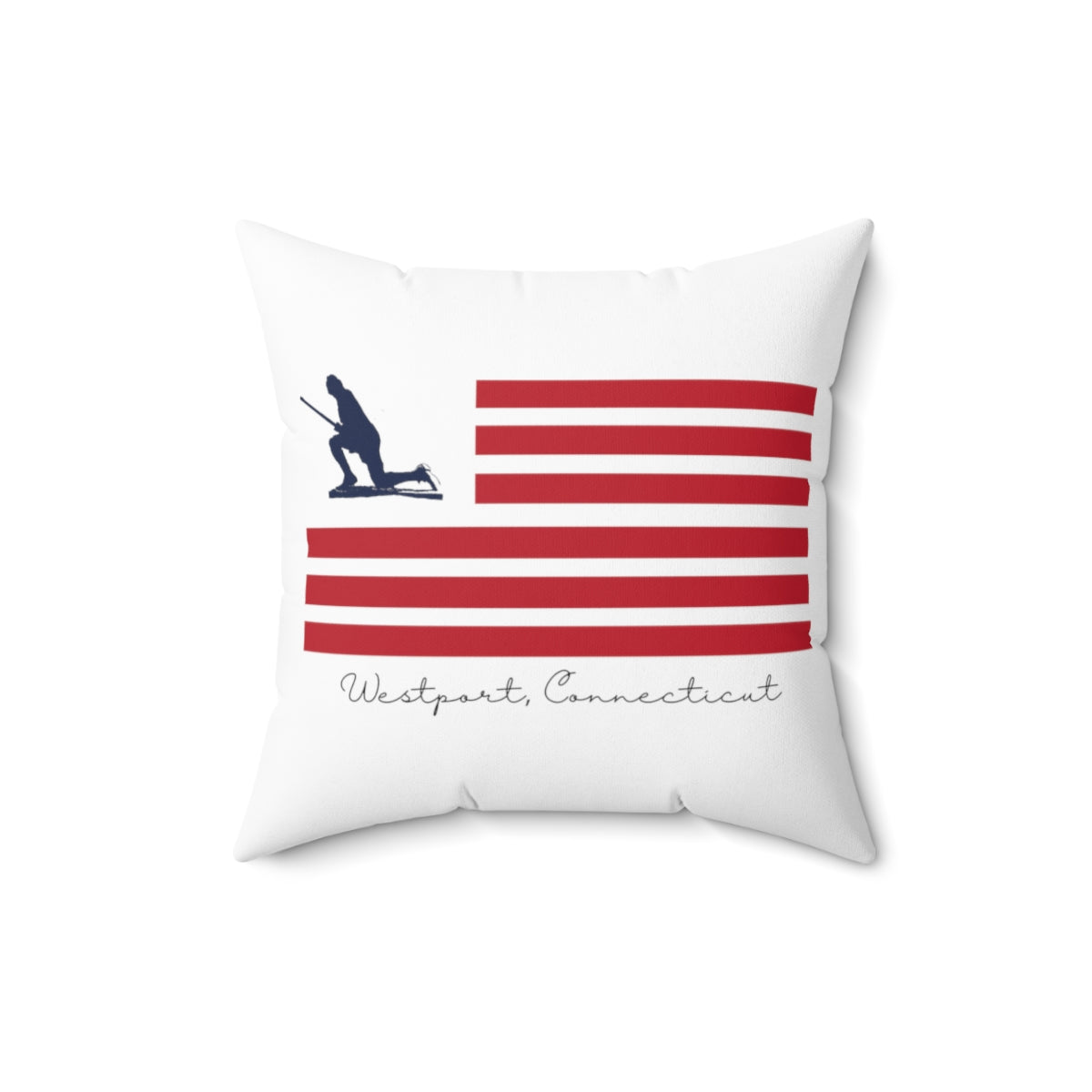 Minuteman Flag Spun Polyester Square Pillow 