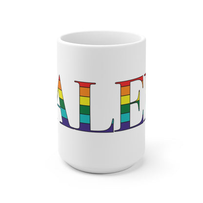 Salem Rainbow White Ceramic Mug