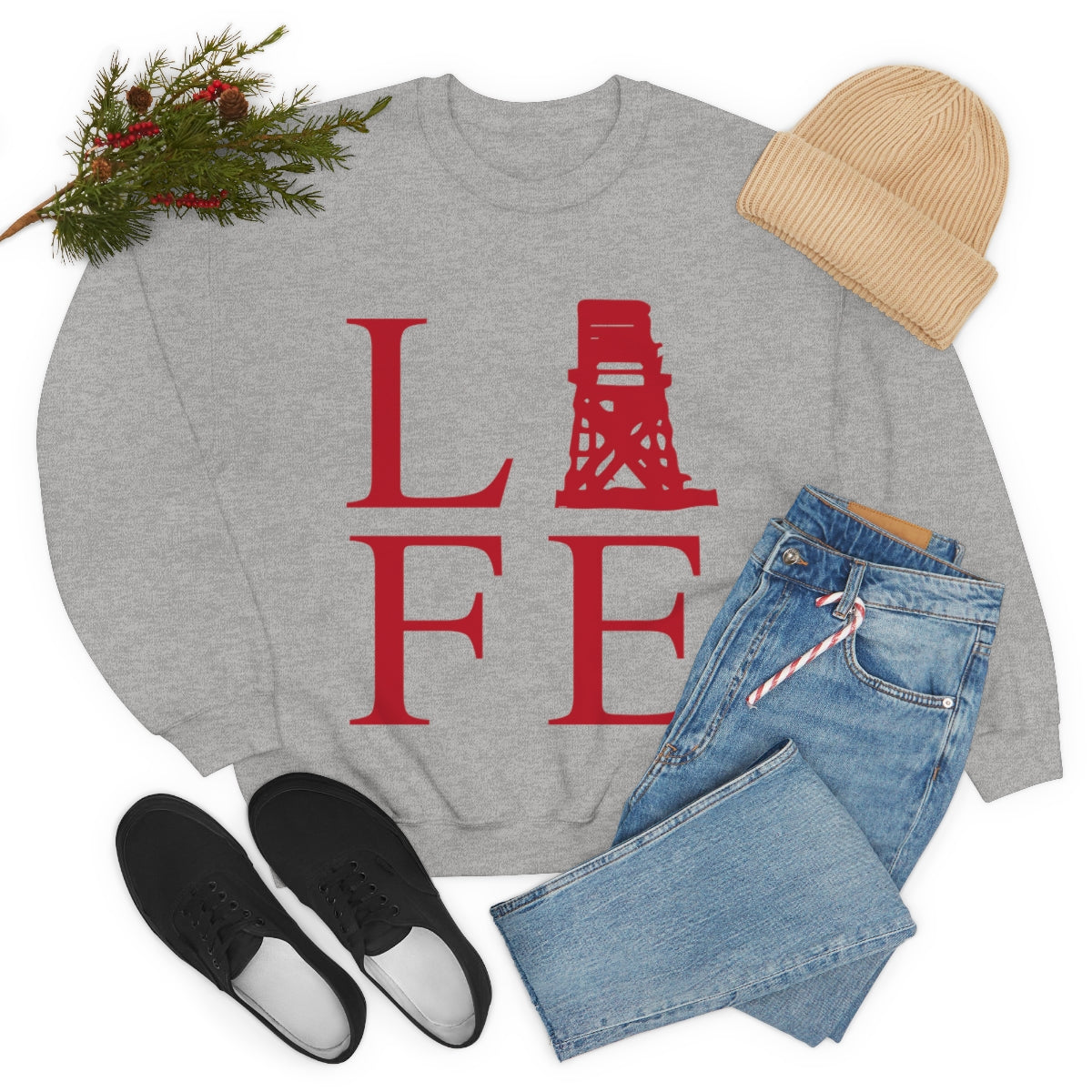 Fairfield Life (front) Unisex Heavy Blend™ Crewneck Sweatshirt