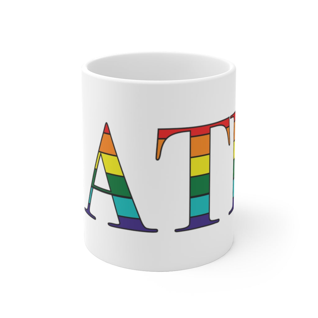 Bath Rainbow White Ceramic Mug