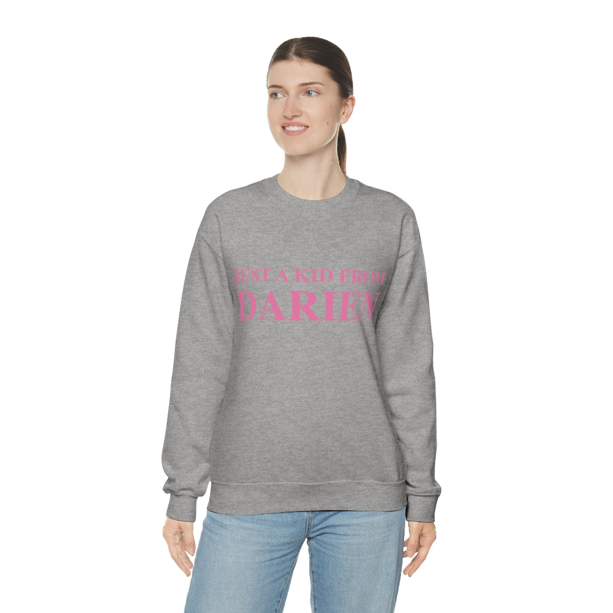 Just a kid from Darien Unisex Heavy Blend™ Crewneck Sweatshirt