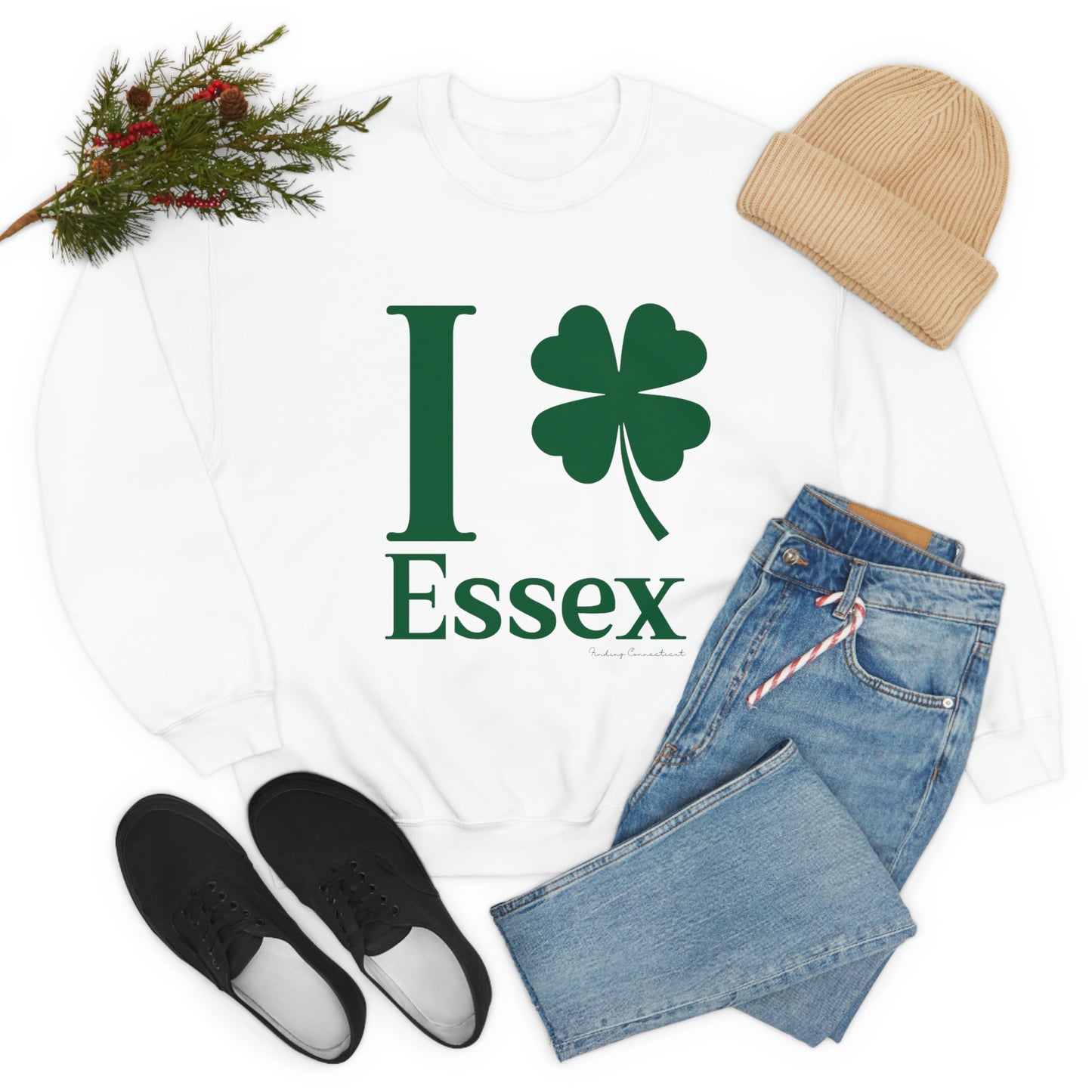 I Clover Essex (Green) Unisex Heavy Blend™ Crewneck Sweatshirt