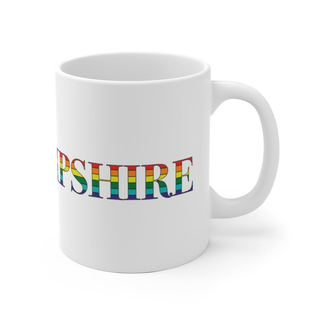 New Hampshire Rainbow White Ceramic Mug