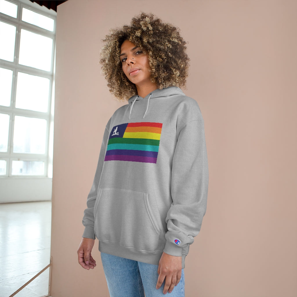 Minuteman Pride Flag Champion Hoodie