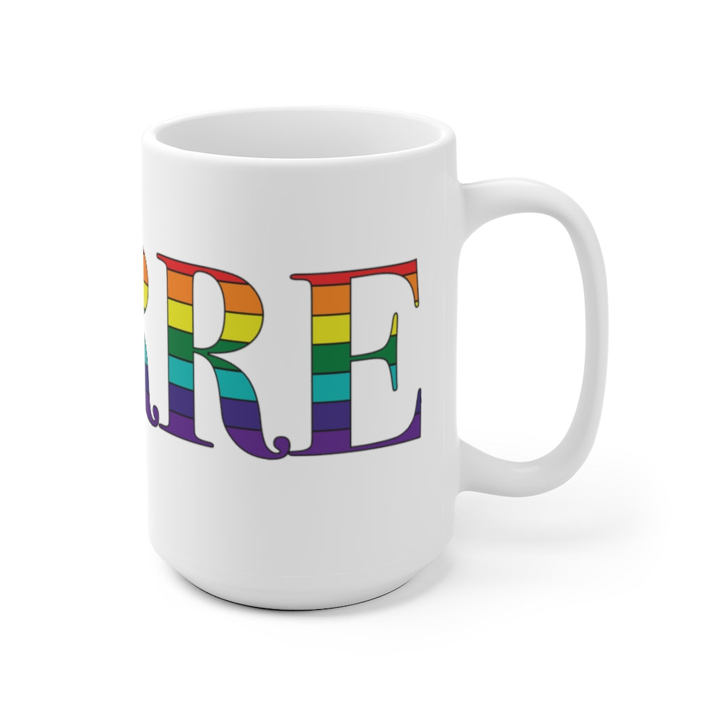 Barre Rainbow White Ceramic Mug