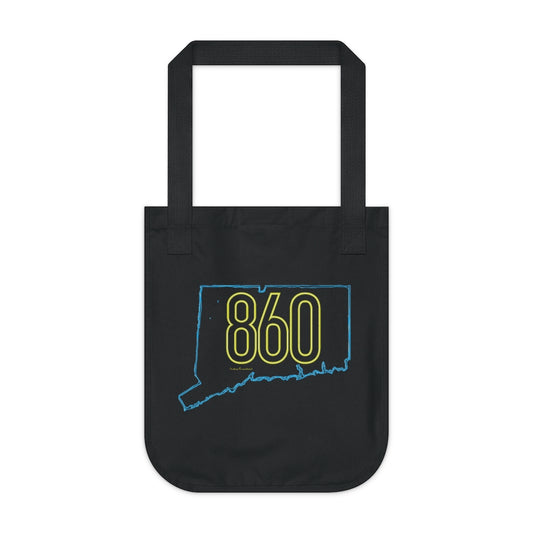 860 90's neon yellow tote bag // connecticut gifts and merch // finding connecticut 