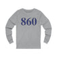 New Britain, southington, willimantic,  Bristol, old say brook, Torrington, east hartford, Windsor, Farmington, Glastonbury, West Hartford, Windsor locks, new milford, putnumn, storrs  simsbury, deep river, vernon rockville, Wethersfield, newington,  mystic, East Hampton, niantic, lcolchester, coventry, Essex, haddam,  old Lyme

860 Connecticut // 860 Connecticut unisex long sleeve shirt// finding connecticut 