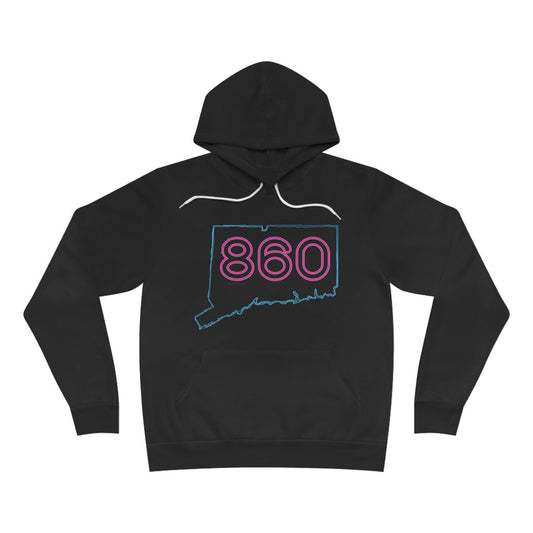 Connecticut hoodie. New Britain, southington, willimantic,  Bristol, old say brook, Torrington, east hartford, Windsor, Farmington, Glastonbury, West Hartford, Windsor locks, new milford, putnumn, storrs  simsbury, deep river, vernon rockville, Wethersfield, newington,  mystic, East Hampton, niantic, lcolchester, coventry, Essex, haddam,  old Lyme, , groton, goshen, Hampton, New London, CT, Connecticut, 860, apparel, gifts, home gifts, souvenirs, 

860 Connecticut Neon Pink - 860 CT  unisex hoodie sweatshir