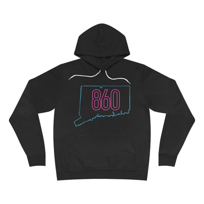 Connecticut hoodie. New Britain, southington, willimantic,  Bristol, old say brook, Torrington, east hartford, Windsor, Farmington, Glastonbury, West Hartford, Windsor locks, new milford, putnumn, storrs  simsbury, deep river, vernon rockville, Wethersfield, newington,  mystic, East Hampton, niantic, lcolchester, coventry, Essex, haddam,  old Lyme, , groton, goshen, Hampton, New London, CT, Connecticut, 860, apparel, gifts, home gifts, souvenirs, 

860 Connecticut Neon Pink - 860 Connecticut  unisex hoodie 
