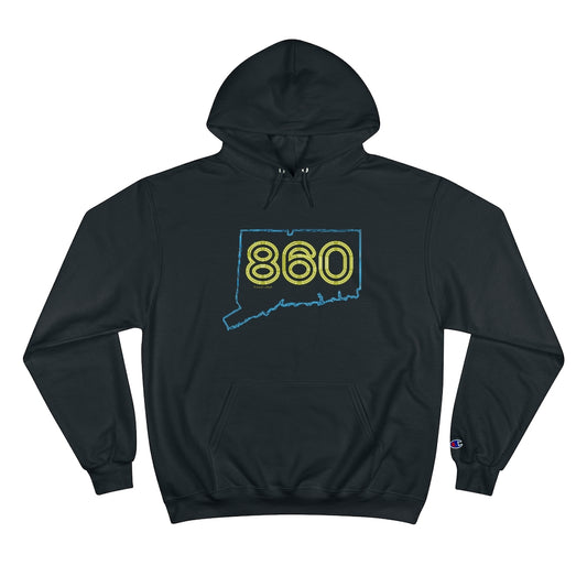 Connecticut hoodie New Britain, southington, willimantic,  Bristol, old say brook, Torrington, east hartford, Windsor, Farmington, Glastonbury, West Hartford, Windsor locks, new milford, putnumn, storrs  simsbury, deep river, vernon rockville, Wethersfield, newington,  mystic, East Hampton, niantic, lcolchester, coventry, Essex, haddam,  old Lyme, , groton, goshen, Hampton, New London, CT, Connecticut, 860, apparel, gifts, home gifts, souvenirs
860 Connecticut Neon Yellow - 860 Connecticut  Champion hoodie 