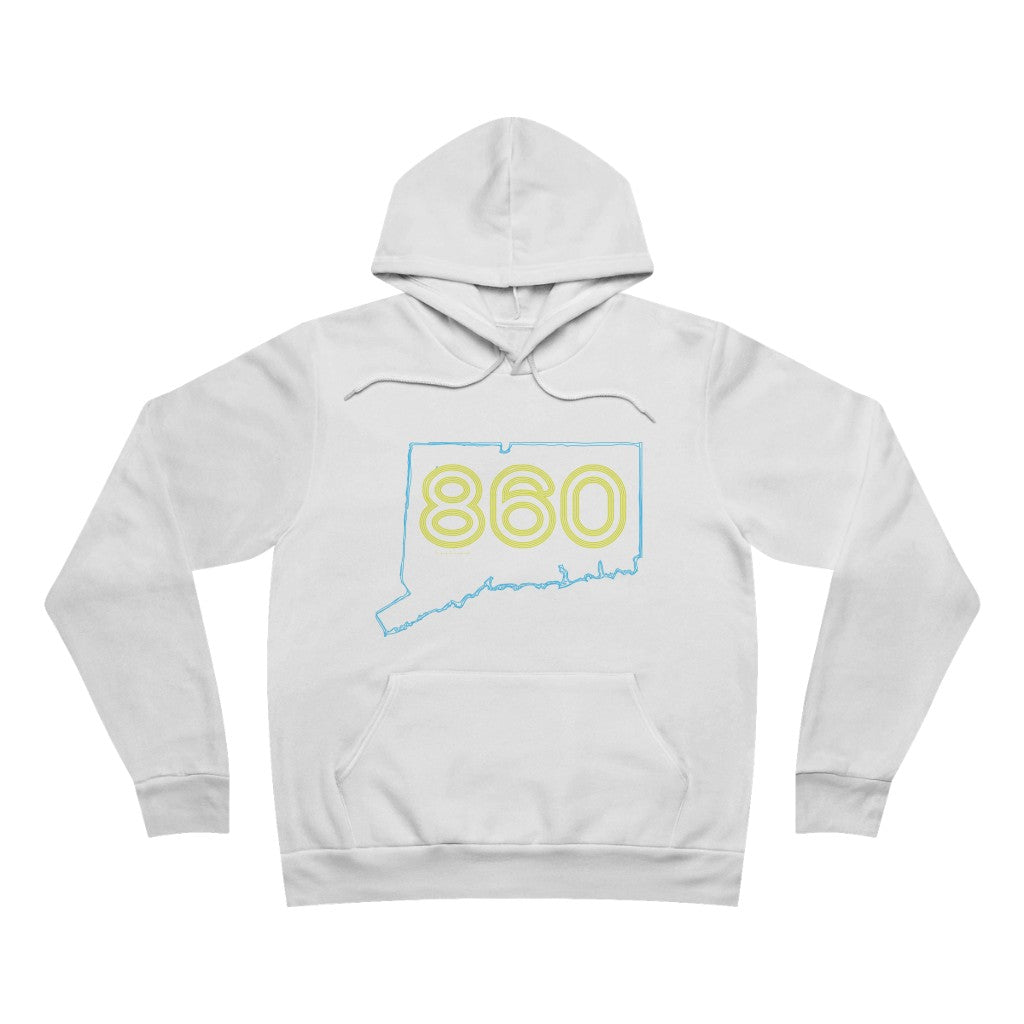 Connecticut hoodie. New Britain, southington, willimantic,  Bristol, old say brook, Torrington, east hartford, Windsor, Farmington, Glastonbury, West Hartford, Windsor locks, new milford, putnumn, storrs  simsbury, deep river, vernon rockville, Wethersfield, newington,  mystic, East Hampton, niantic, lcolchester, coventry, Essex, haddam,  old Lyme

860 Connecticut Neon yellow - 860 CT unisex hoodie sweatshirt  - Finding Connecticut  