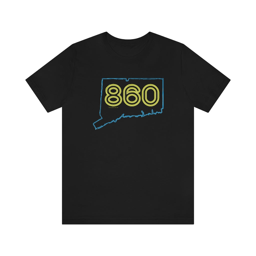Connecticut shirt. 

860 Connecticut Neon yellow - 860 Connecticut unisex t shirt  - Finding Connecticut  