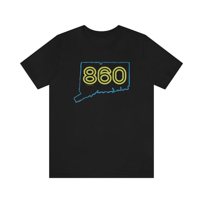 Connecticut shirt. 

860 Connecticut Neon yellow - 860 Connecticut unisex t shirt  - Finding Connecticut  