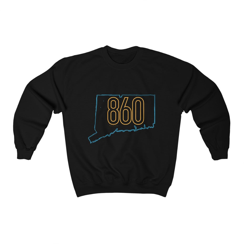 Connecticut Sweatshirt. 

860 Connecticut neon orange / 860 connecticut sweatshirt // finding connecticut   