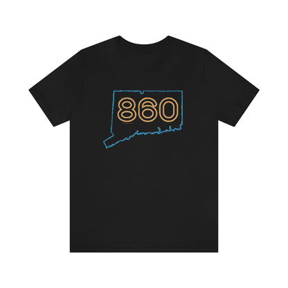 Connecticut shirt. 

860 Connecticut neon orange / 860 connecticut  unisex  tshirt // finding connecticut    