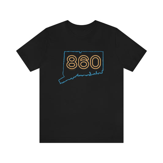 Connecticut shirt. 

860 Connecticut neon orange / 860 connecticut  unisex  tshirt // finding connecticut    