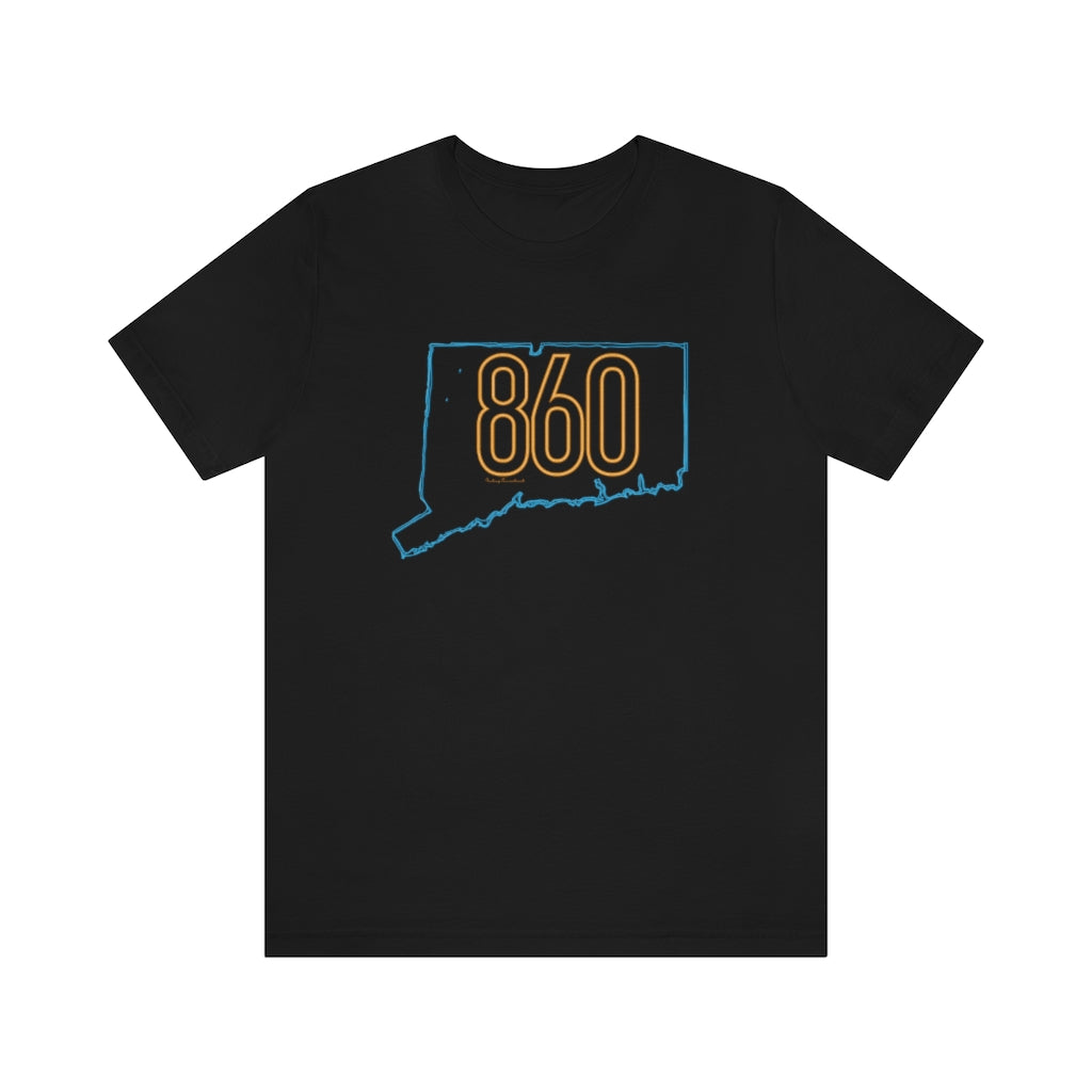 ct / connecticut tee shirt 

860 Connecticut neon orange / 860 ct  unisex  t shirt // finding connecticut    