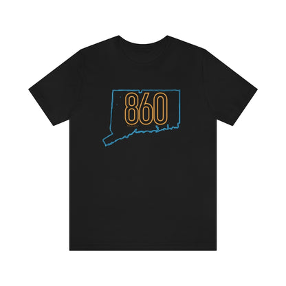 ct / connecticut tee shirt 

860 Connecticut neon orange / 860 ct  unisex  t shirt // finding connecticut    