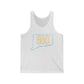 860 Connecticut neon orange / 860 ct  unisex  tank top shirt // finding connecticut  