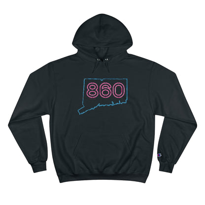 Connecticut hoodie. New Britain, southington, willimantic,  Bristol, old say brook, Torrington, east hartford, Windsor, Farmington, Glastonbury, West Hartford, Windsor locks, new milford, putnumn, storrs  simsbury, deep river, vernon rockville, Wethersfield, newington,  mystic, East Hampton, niantic, lcolchester, coventry, Essex, haddam,  old Lyme, 

860 Pink Neon // 860 CT  champion hoodie sweatshirt // Finding Connecticut 