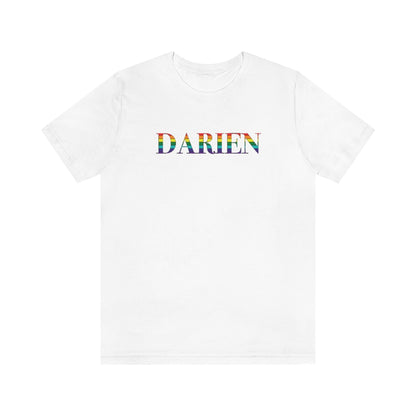 Darien rainbow pride tee shirt