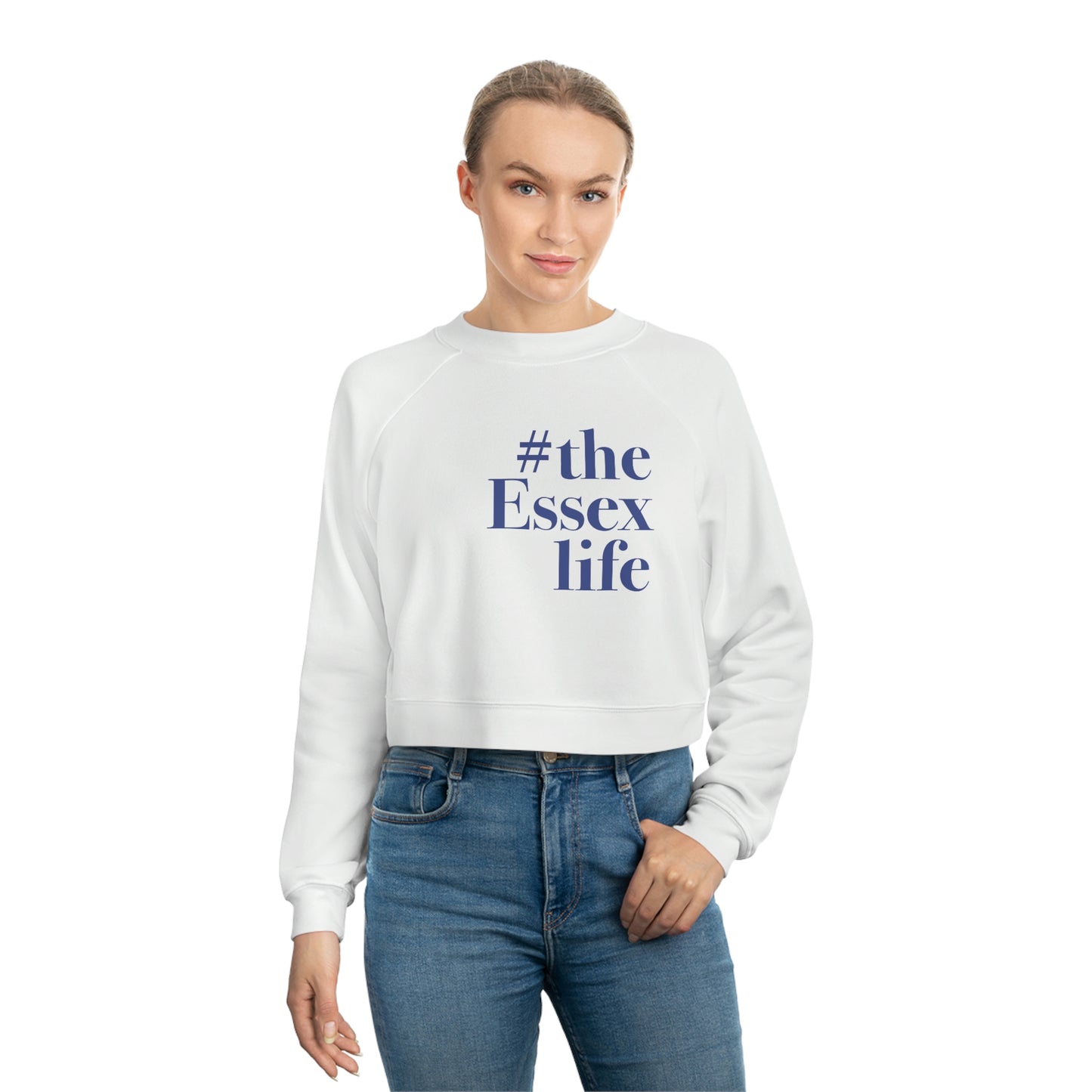 #theessexlife Women's Cropped Fleece Pullover