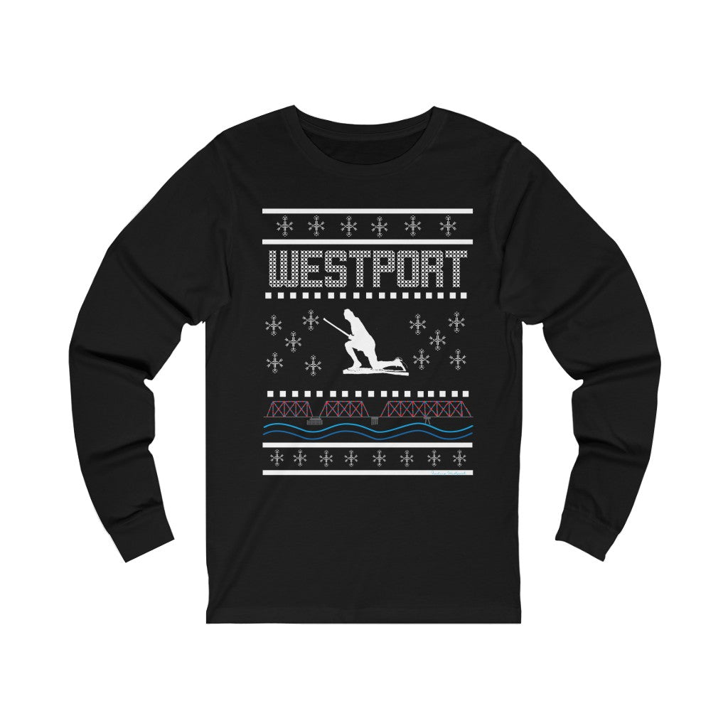 westport ct / connecticut ugly christmas sweater long sleeve tee shirt 