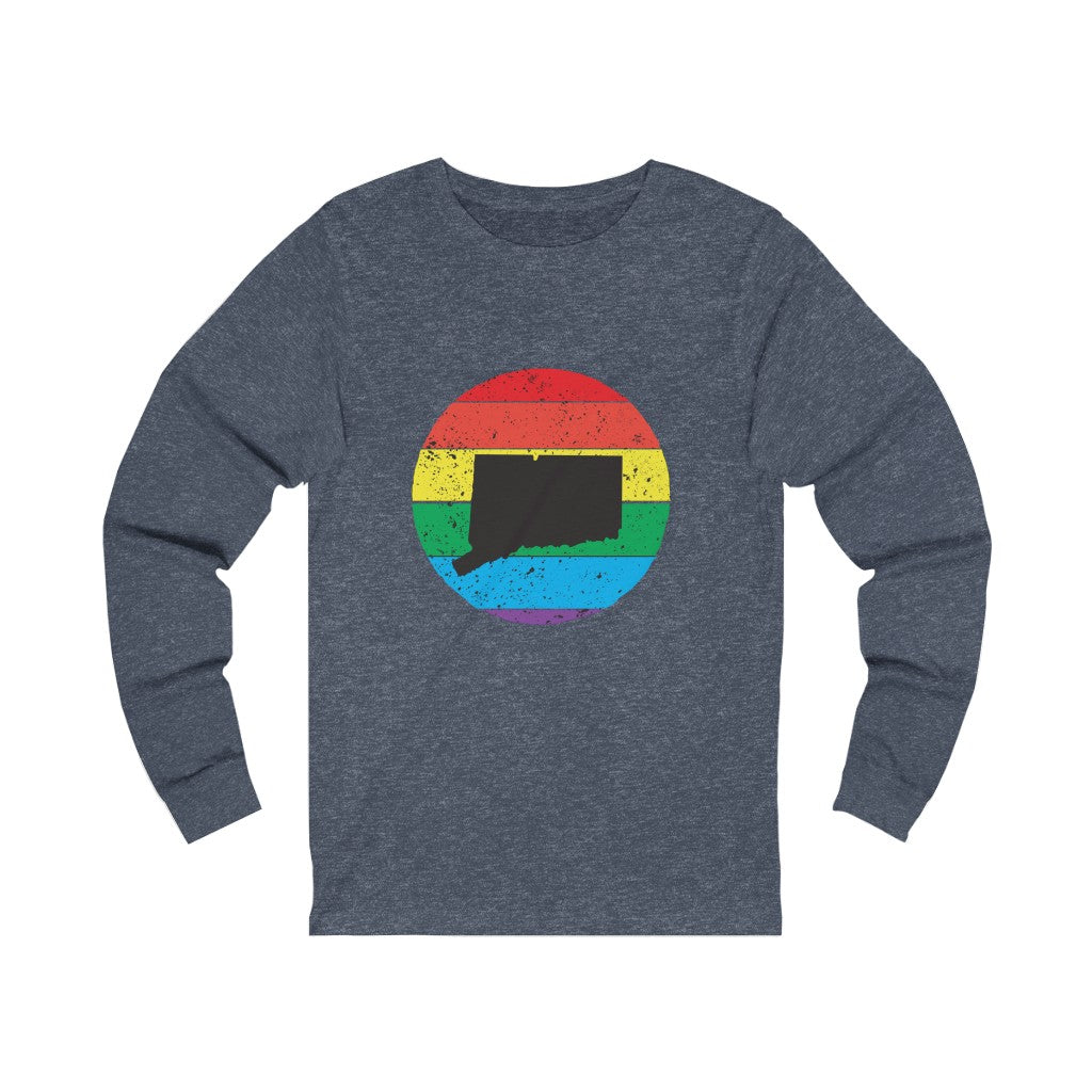 Connecticut Rainbow Unisex Jersey Long Sleeve Tee