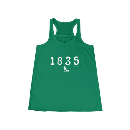 1835 Westport - White Women's Flowy Racerback Tank