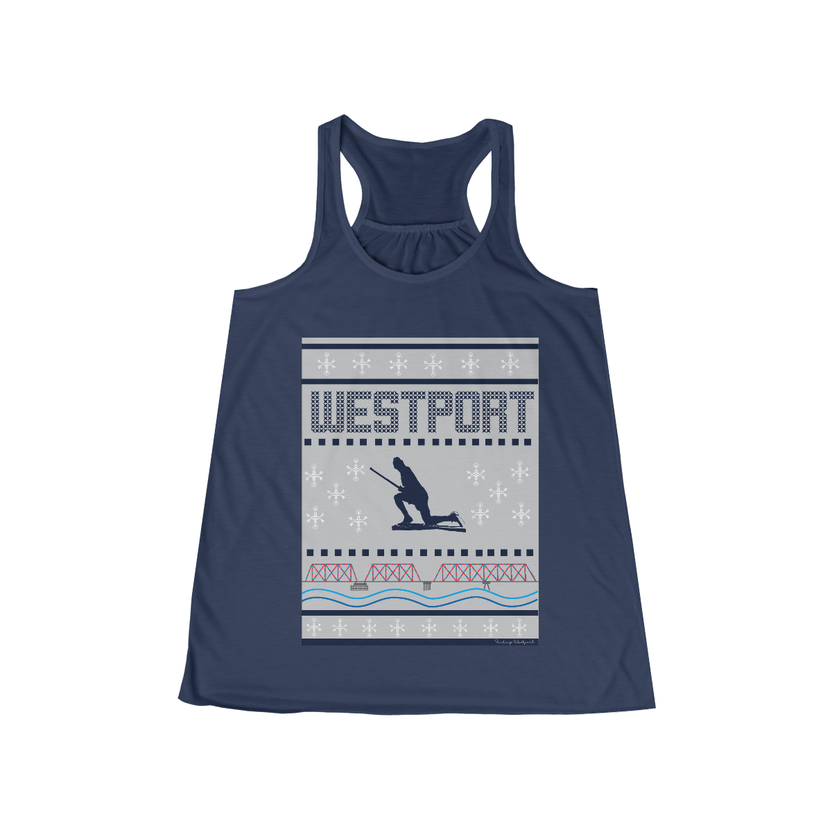 westport ct / connecticut ugly christmas sweater tank top shirt 