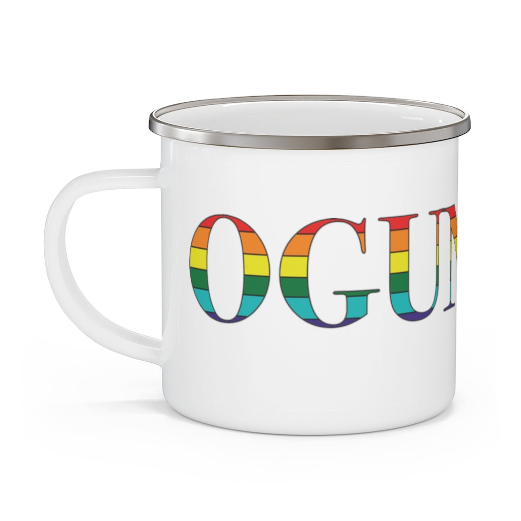 Ogunquit Rainbow Enamel Camping Mug