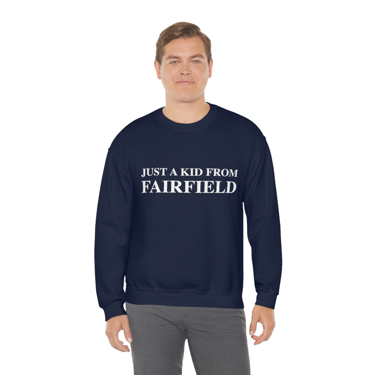 Just a kid from Fairfield Unisex Heavy Blend™ Crewneck Sweatshirt