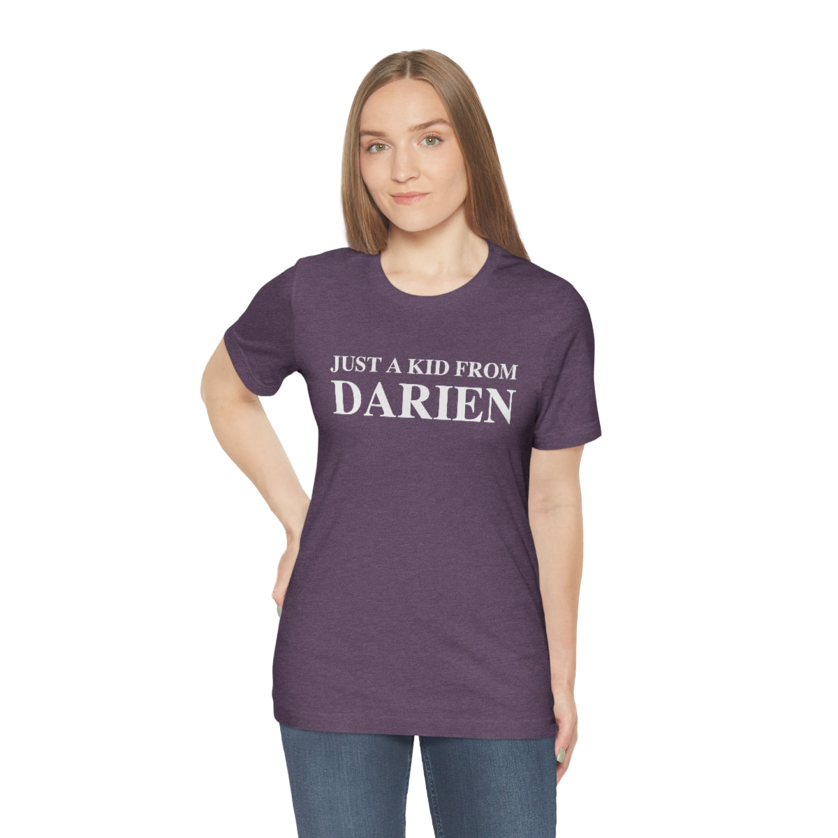 Just a kid from Darien Unisex Jersey Short Sleeve Tee