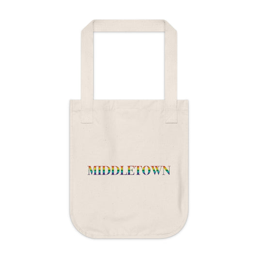 Middletown Rainbow Organic Canvas Tote Bag