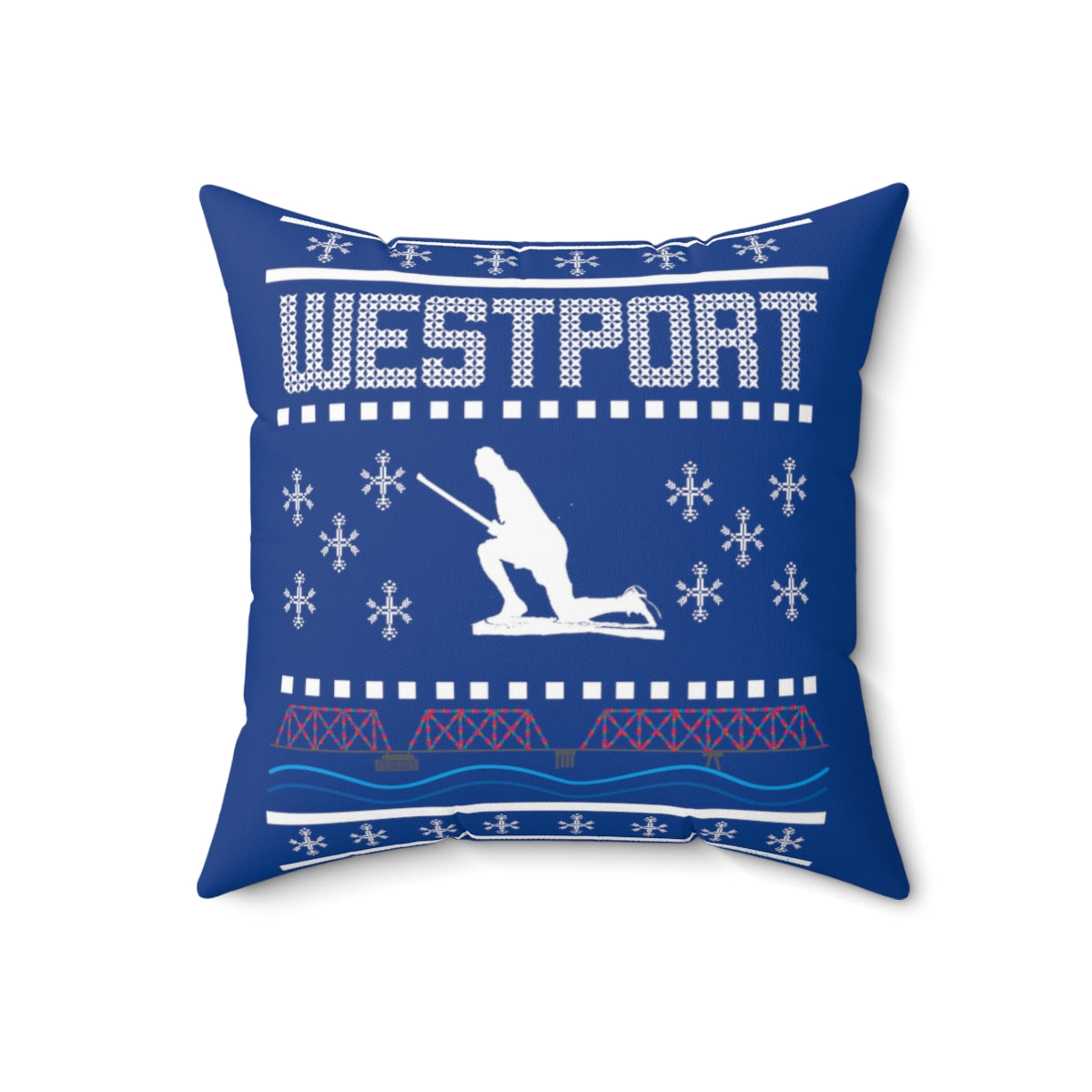 Westport Ugly Holiday Spun Polyester Square Pillow