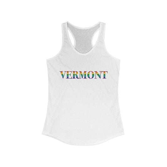 Vermont Rainbow Women's Ideal Racerback Tank