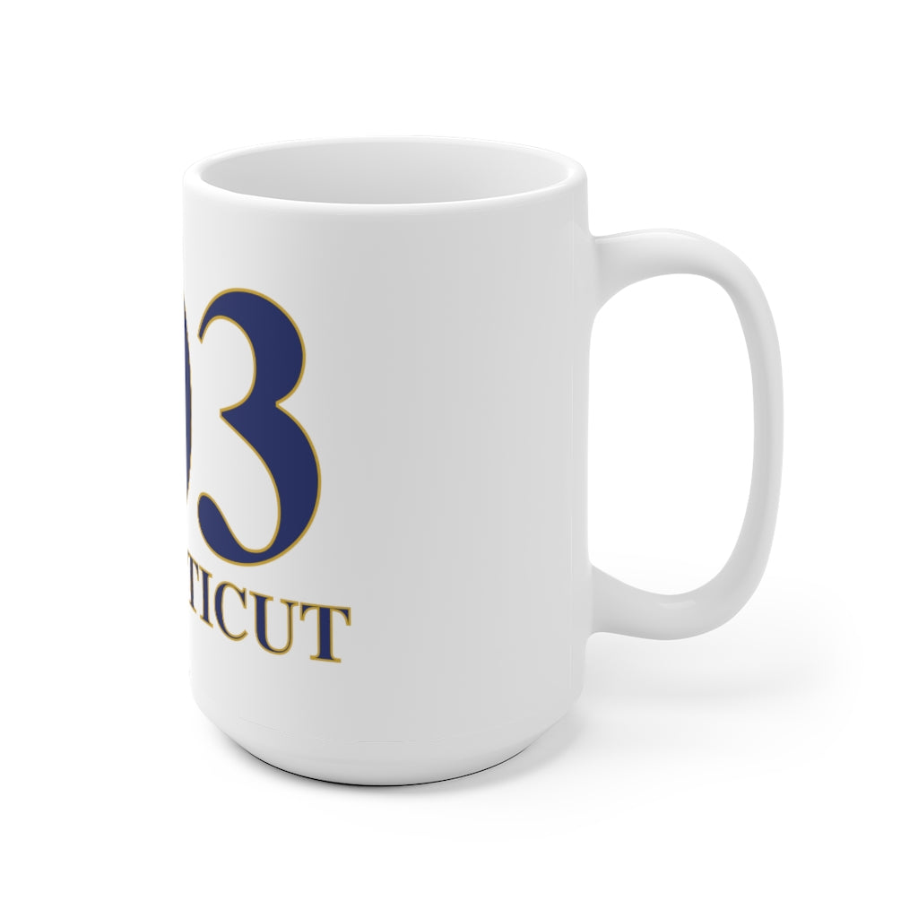 203 Connecticut White Ceramic Mug